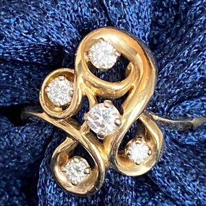 Diamond cocktail ring.